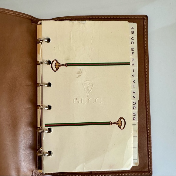 GUCCI ☆ Leather Planner / Notebook ☆ Vintage ☆ RARE ☆ - Picture 10 of 16